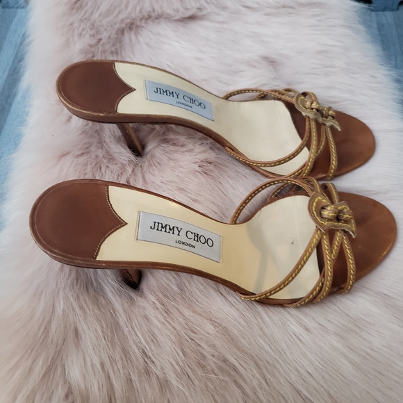 Jimmy Choo Devise Brown Sandals, size 7.5, - Picture 5 of 5